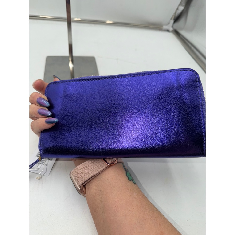 Vera Bradley Continental Wallet Purple Metallic Zip Around 51380-20614 NEW - Picture 9 of 11